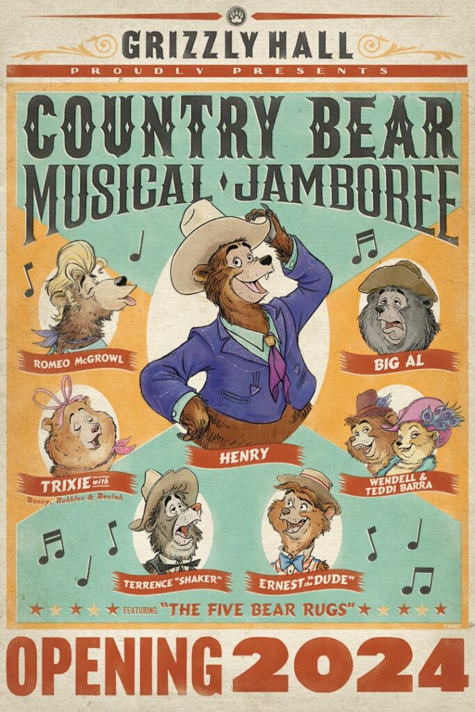 Country Bear Jamboree Name Change Liver Lips McGrowl to Romeo McGrowl or New Character Completely