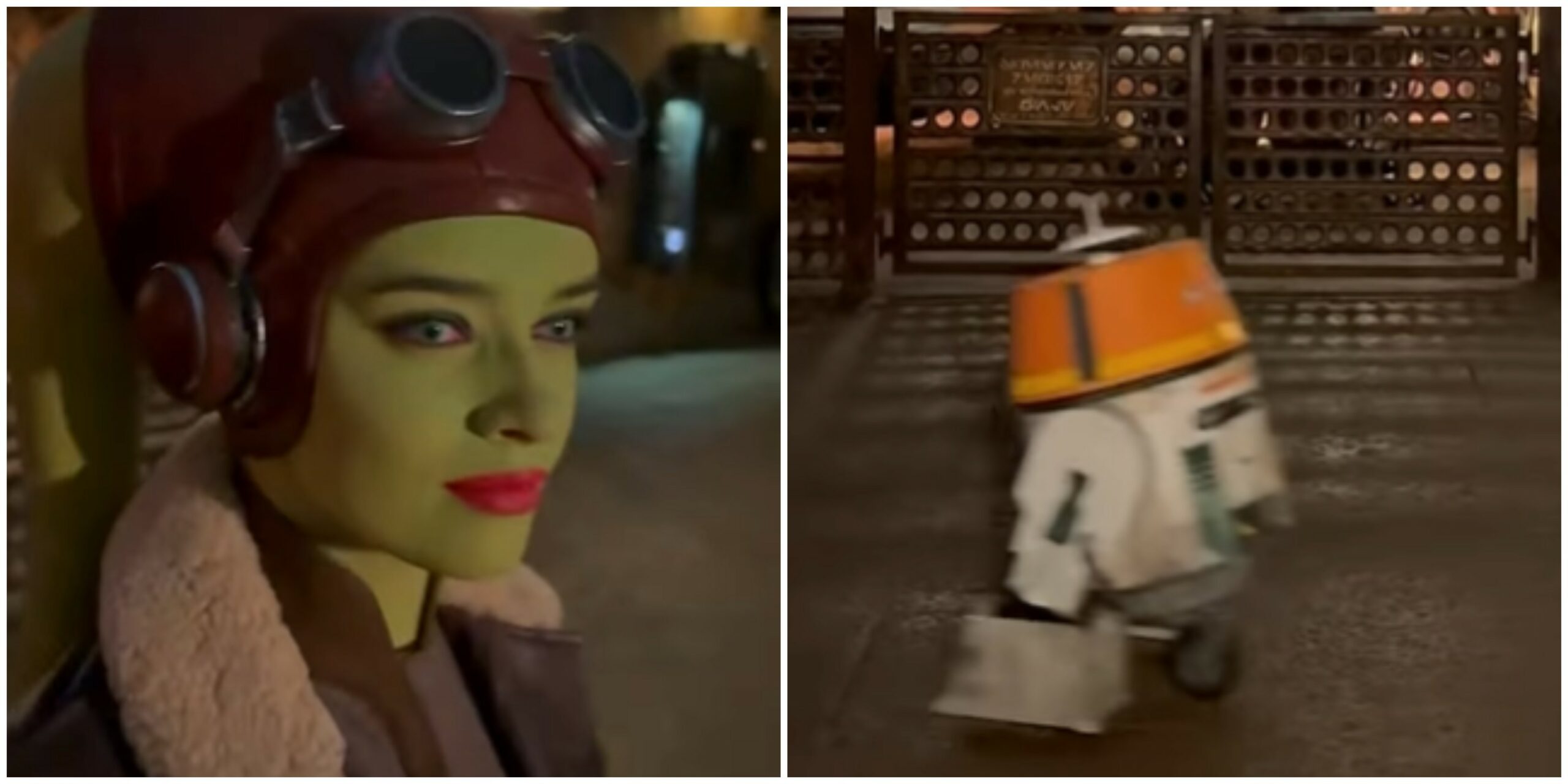 Ahsoka and Rebels Characters General Hera Syndulla and Chopper show up at Galaxy's Edge in Disneyland