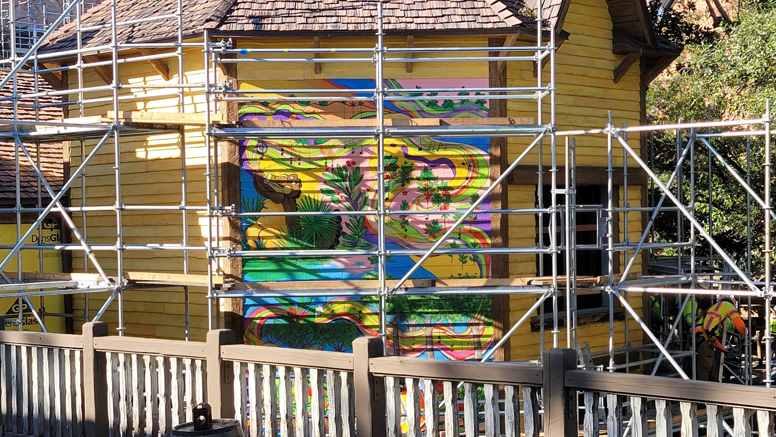 The New Tiana's Bayou Adventure Barn Mural is Almost Complete