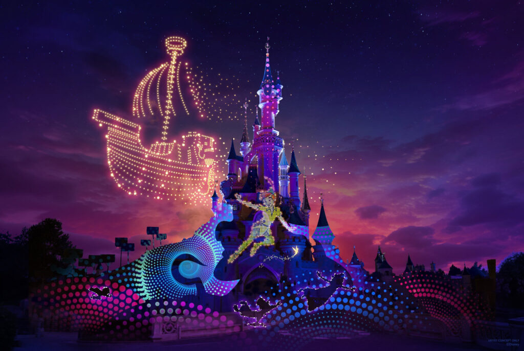 Main Street Electrical Parade Takes to the Sky at Disneyland Paris New Drone Show
