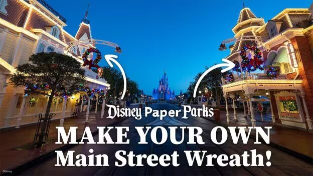 Holiday Wreaths Inspire New Walt Disney Imagineering Paper Parks DIY