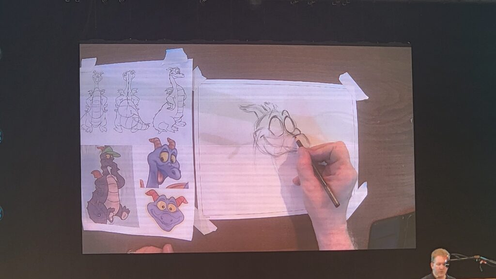 Drawing Figment at Animation Academy During Festival of the Arts 2024