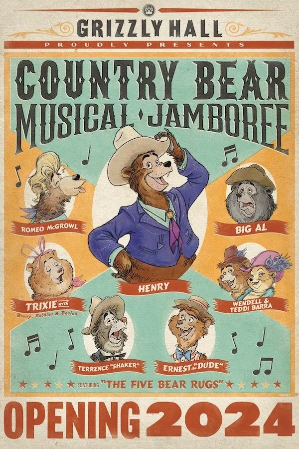 Country Bear Musical Jamboree Details Just Released Closing January 27th, 2024