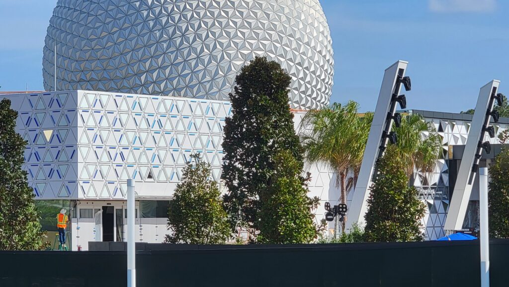 Epcot CommuniCore Hall and Plaza Construction Update - New Colorful Walls, Lights, and More Mural Work