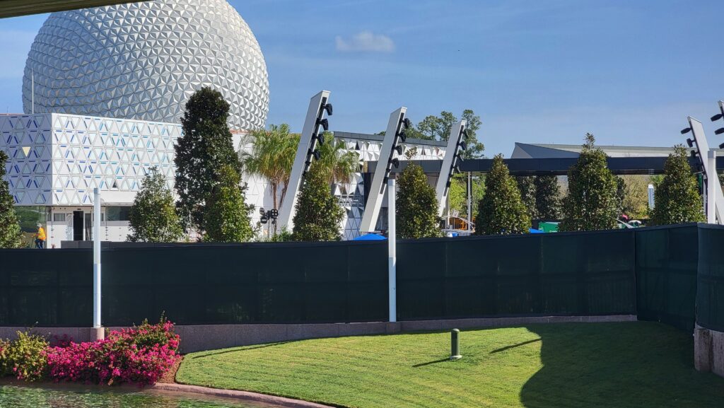 Epcot CommuniCore Hall and Plaza Construction Update - New Colorful Walls, Lights, and More Mural Work